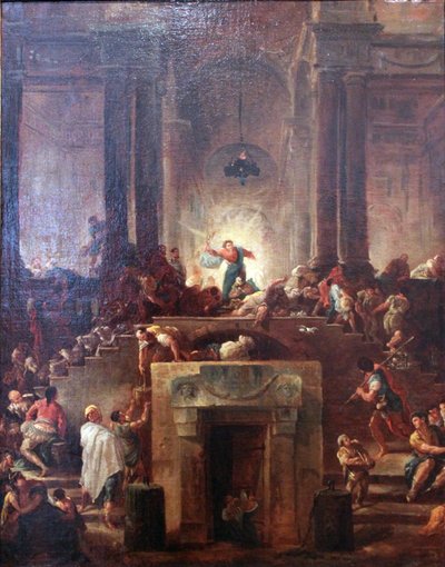Christ Expelling the Money Changers from the Temple by Hubert Robert